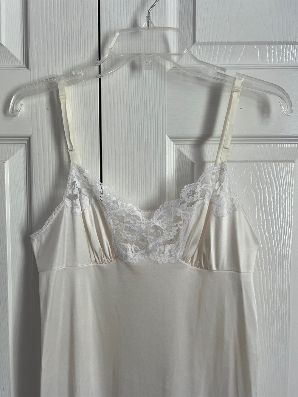 Women's Lace Trim Slip White